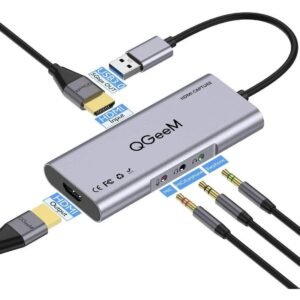 Capturadora de Video y Audio HDMI a USB 3.0 QGeeM Full HD 1080p 60FPS