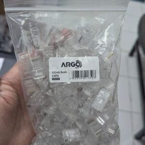 Ficha RJ45 CAT6 Argo Net 100 unidades