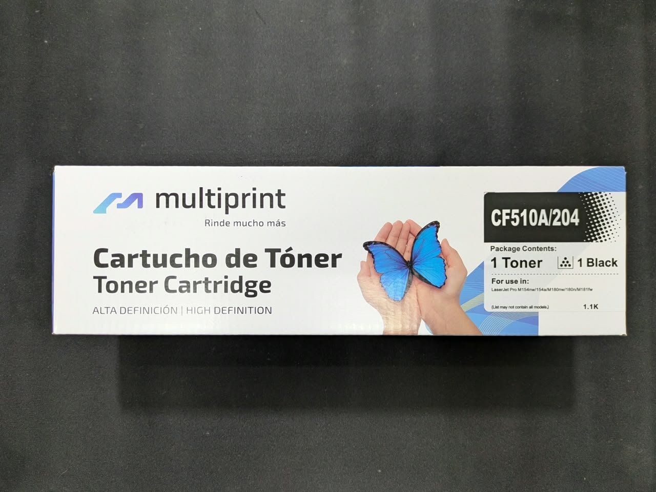 Tóner Multiprint CF510A 204A negro compatible con HP LaserJet Pro M154 M180 M181 - 1.100 páginas - Imagen 3